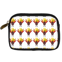 Turkey Thanksgiving Background Digital Camera Leather Case by Mariart