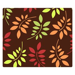 Leaves Foliage Pattern Design Double Sided Flano Blanket (small) 