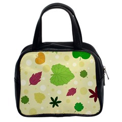Leaves Background Leaf Classic Handbag (two Sides)