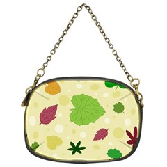 Leaves Background Leaf Chain Purse (one Side)