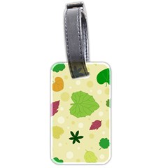 Leaves Background Leaf Luggage Tags (two Sides) by Mariart