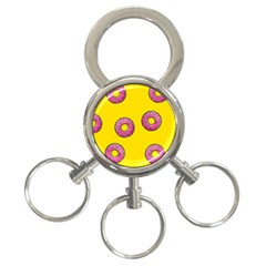 Background Donuts Sweet Food 3-ring Key Chains