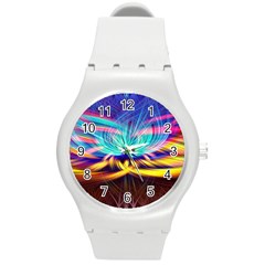 Colorful Chakra Lsd Spirituality Round Plastic Sport Watch (m) by Pakrebo