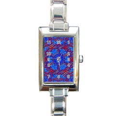 Background Fractals Surreal Design Art Rectangle Italian Charm Watch by Pakrebo