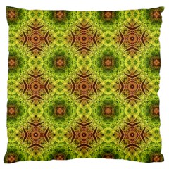 Tile Background Image Pattern Green Large Flano Cushion Case (two Sides) by Pakrebo