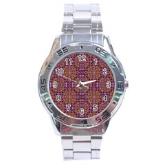 Background Image Decorative Stainless Steel Analogue Watch