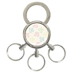 Flower Background Nature Floral 3-ring Key Chains by Mariart