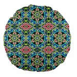 Tile Background Pattern Pattern Large 18  Premium Flano Round Cushions Back