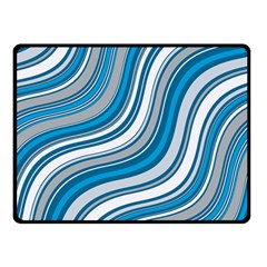Blue Wave Surges On Double Sided Fleece Blanket (small)  by WensdaiAmbrose