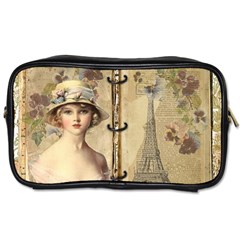 Vintage Design - Paris Toiletries Bag (one Side) by WensdaiAmbrose