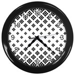 Black And White Tribal Wall Clock (Black)