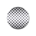 Black And White Tribal Rubber Coaster (Round) 