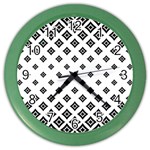 Black And White Tribal Color Wall Clock