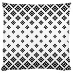 Black And White Tribal Large Cushion Case (Two Sides)