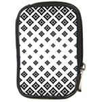 Black And White Tribal Compact Camera Leather Case