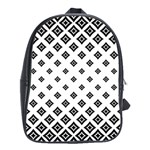 Black And White Tribal School Bag (Large) Front