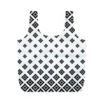 Black And White Tribal Full Print Recycle Bag (M)
