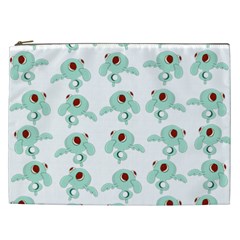 Squidward In Repose Pattern Cosmetic Bag (xxl) by Valentinaart