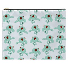 Squidward In Repose Pattern Cosmetic Bag (xxxl) by Valentinaart