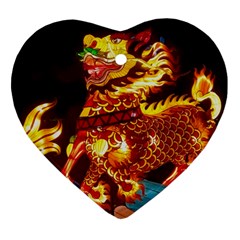 Dragon Lights Ornament (heart)