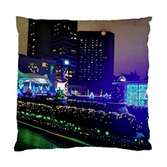 Columbus Commons Lights Standard Cushion Case (one Side) by Riverwoman