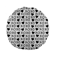 Xo Valentines Day Pattern Standard 15  Premium Flano Round Cushions by Valentinaart