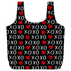 Xo Valentines Day Pattern Full Print Recycle Bag (xl) by Valentinaart
