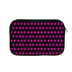 Pink Black Polka Dots Apple Macbook Pro 13  Zipper Case by retrotoomoderndesigns