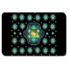Light And Love Flowers Decorative Large Doormat  by pepitasart