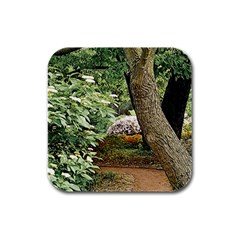 Garden Of The Phoenix Rubber Square Coaster (4 Pack)  by Riverwoman