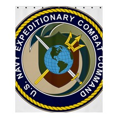 Seal Of United States Navy Expeditionary Combat Command Shower Curtain 60  X 72  (medium)  by abbeyz71