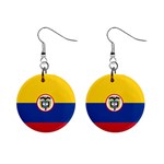 Naval Ensign of Colombia Mini Button Earrings Front