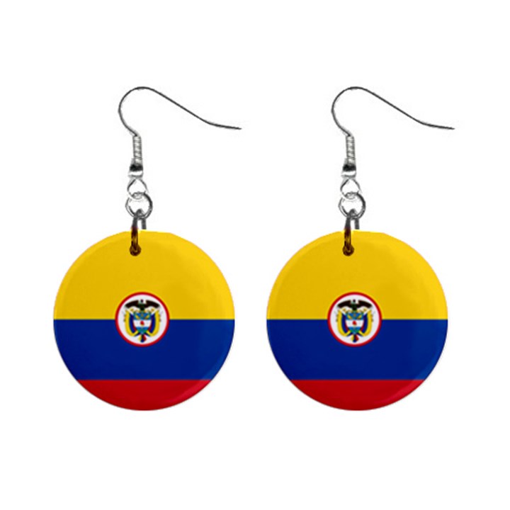 Naval Ensign of Colombia Mini Button Earrings