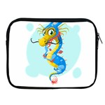 Dragon Chinese Blue Mustache China Apple iPad 2/3/4 Zipper Cases Front