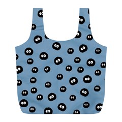 Totoro - Soot Sprites Pattern Full Print Recycle Bag (l) by Valentinaart