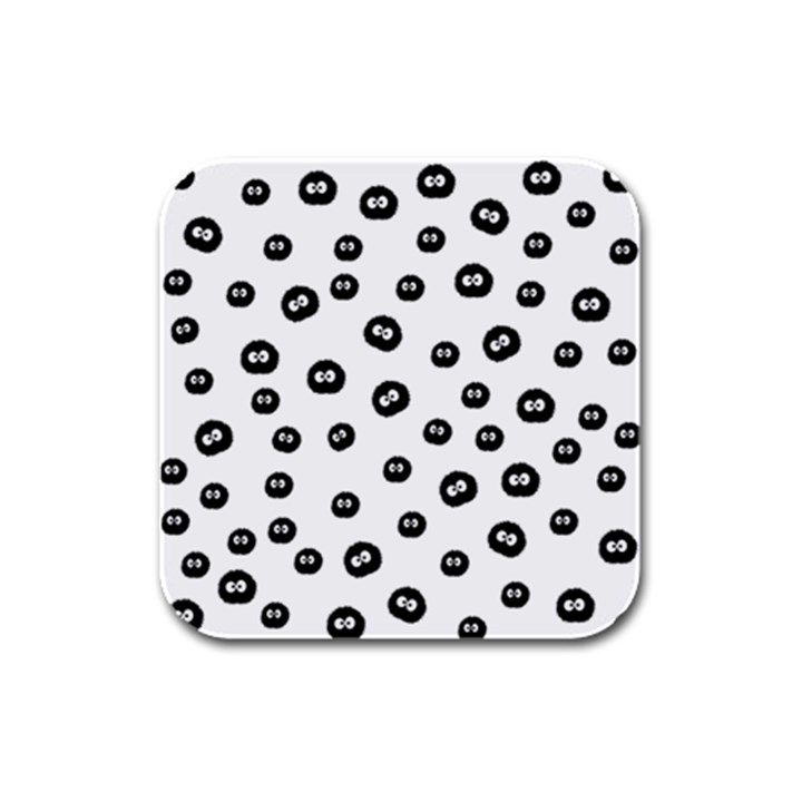 Totoro - Soot Sprites Pattern Rubber Square Coaster (4 pack) 
