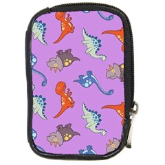 Dinosaurs - Violet Compact Camera Leather Case