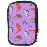 Dinosaurs - Violet Compact Camera Leather Case Front