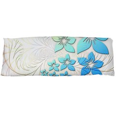 Flowers Background Leaf Leaves Blue Body Pillow Case (dakimakura) by Mariart