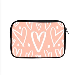 Coral Pattren With White Hearts Apple Macbook Pro 15  Zipper Case by alllovelyideas