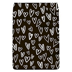 White Hearts - Black Background Removable Flap Cover (l) by alllovelyideas