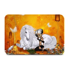 Wonderful Unicorn With Fairy Plate Mats by FantasyWorld7