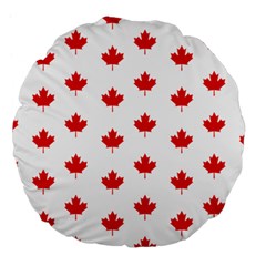 Maple Leaf Canada Emblem Country Large 18  Premium Flano Round Cushions by Mariart