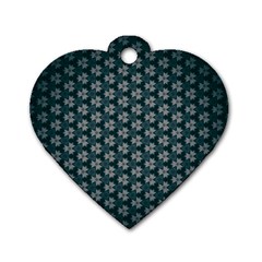 Texture Background Pattern Dog Tag Heart (one Side)
