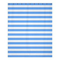 Blue Stripes Shower Curtain 60  X 72  (medium)  by snowwhitegirl