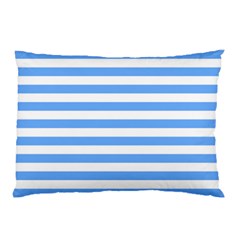 Blue Stripes Pillow Case (two Sides) by snowwhitegirl