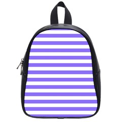 Lilac Purple Stripes School Bag (small) by snowwhitegirl