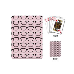 Nerdy Glasses Pink Playing Cards (mini) by snowwhitegirl