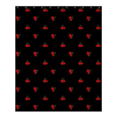 Candy Apple Black Pattern Shower Curtain 60  X 72  (medium)  by snowwhitegirl
