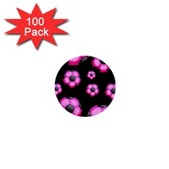 Wallpaper Ball Pattern Pink 1  Mini Buttons (100 Pack) 